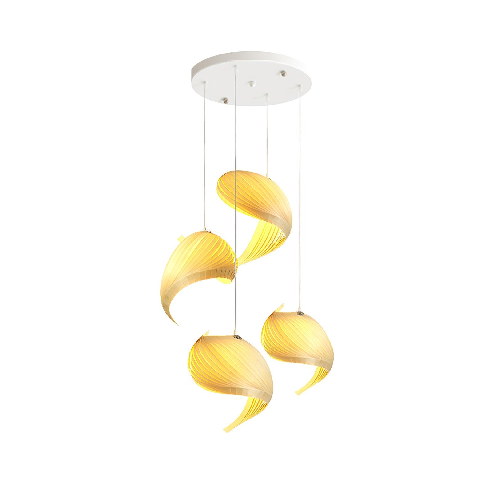 Cumiror Postmodern Luxury Shell Wood Wood Pendant Light - Lamp Outdoor