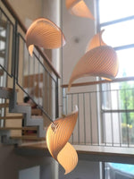 Cumiror Postmodern Luxury Shell Wood Wood Pendant Light - Lamp Outdoor