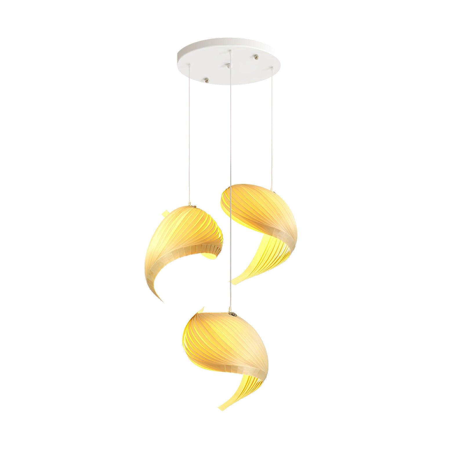 Cumiror Postmodern Luxury Shell Wood Wood Pendant Light - Lamp Outdoor