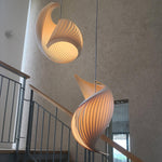 Cumiror Postmodern Luxury Shell Wood Wood Pendant Light - Lamp Outdoor