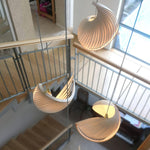 Cumiror Postmodern Luxury Shell Wood Wood Pendant Light - Lamp Outdoor