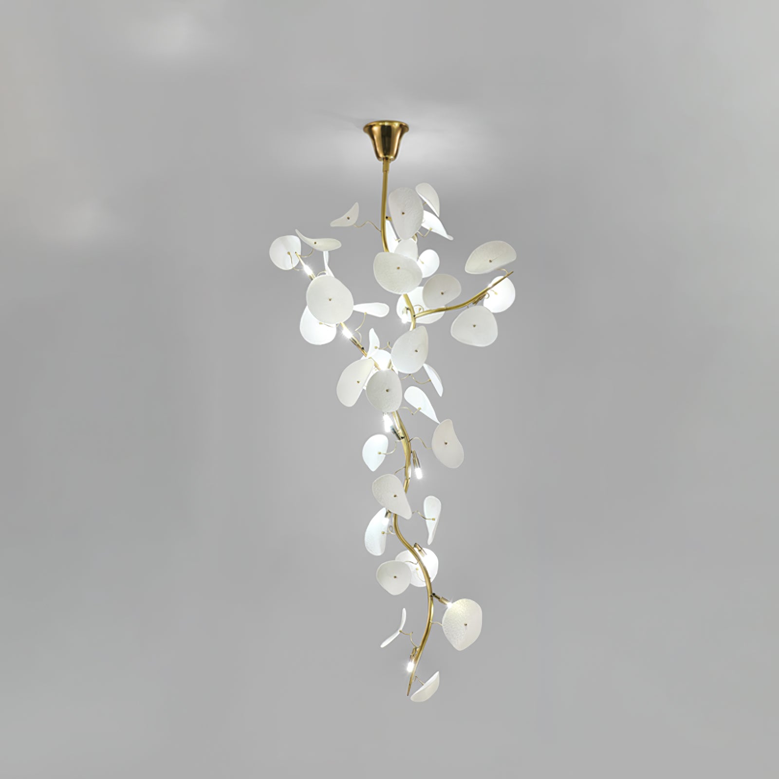 Orthair Branch Ceramic Brass Chandelier - Lamp Outdoor
