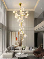 Orthair Branch Ceramic Brass Chandelier - Lamp Outdoor