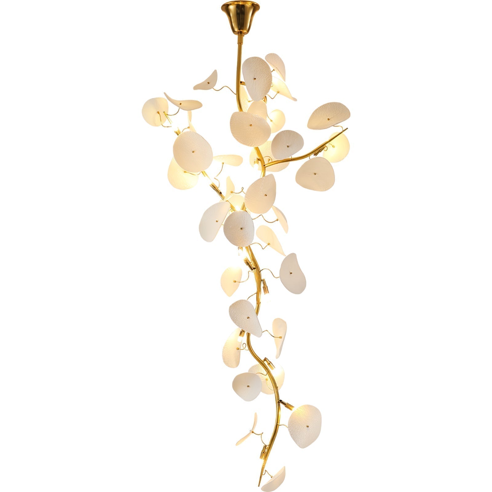 Orthair Branch Ceramic Brass Chandelier - Lamp Outdoor