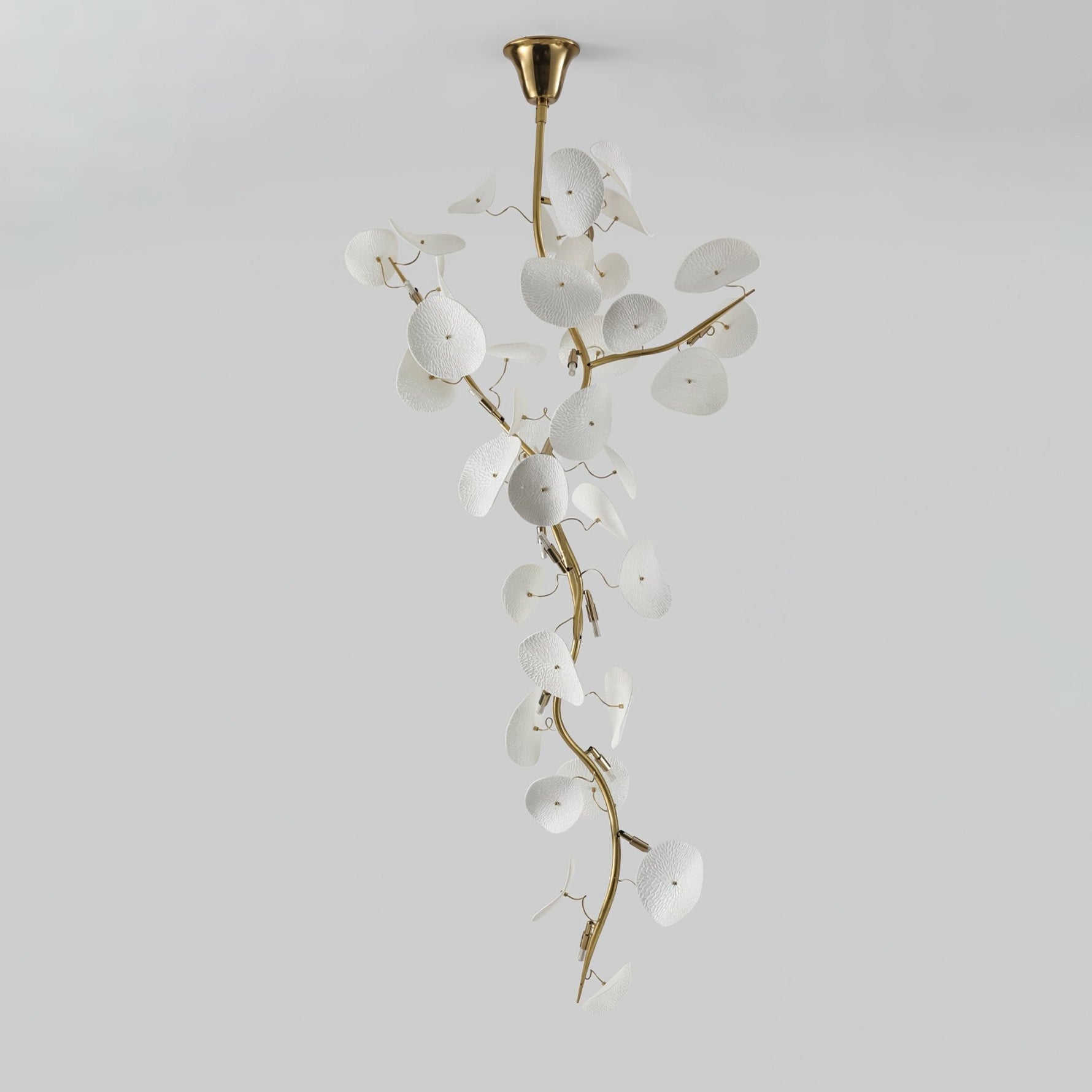 Orthair Branch Ceramic Brass Chandelier - Lamp Outdoor