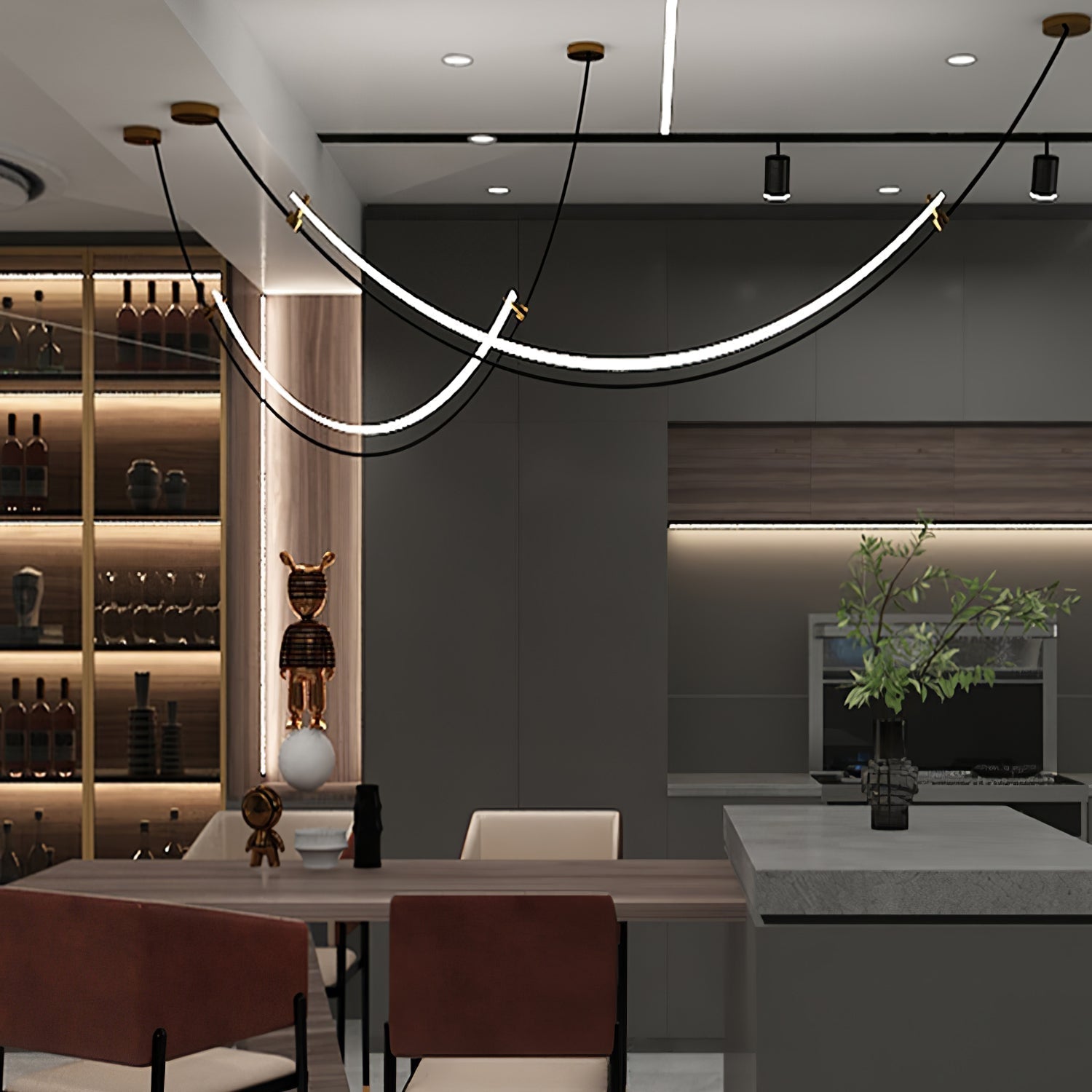 Luxe Modern Acrylic Pendant Lamp - Lamp Outdoor
