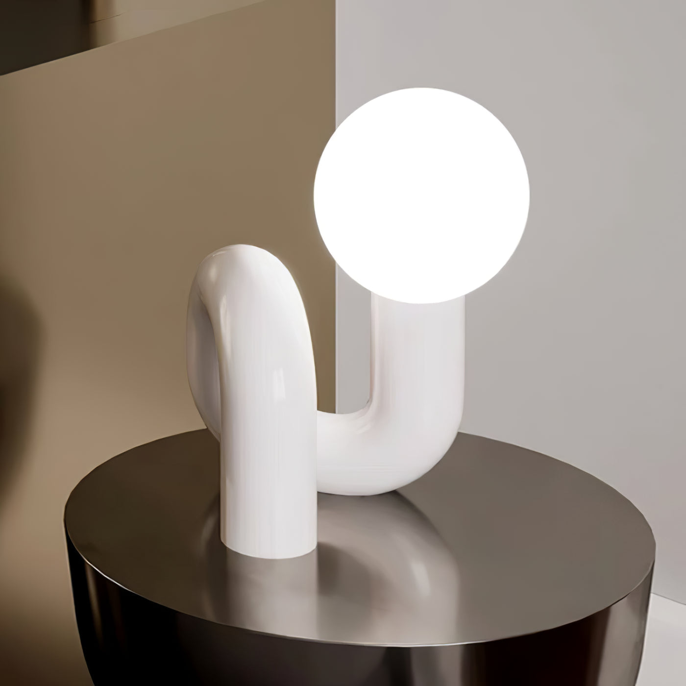 N Modern Glass Table Lamp