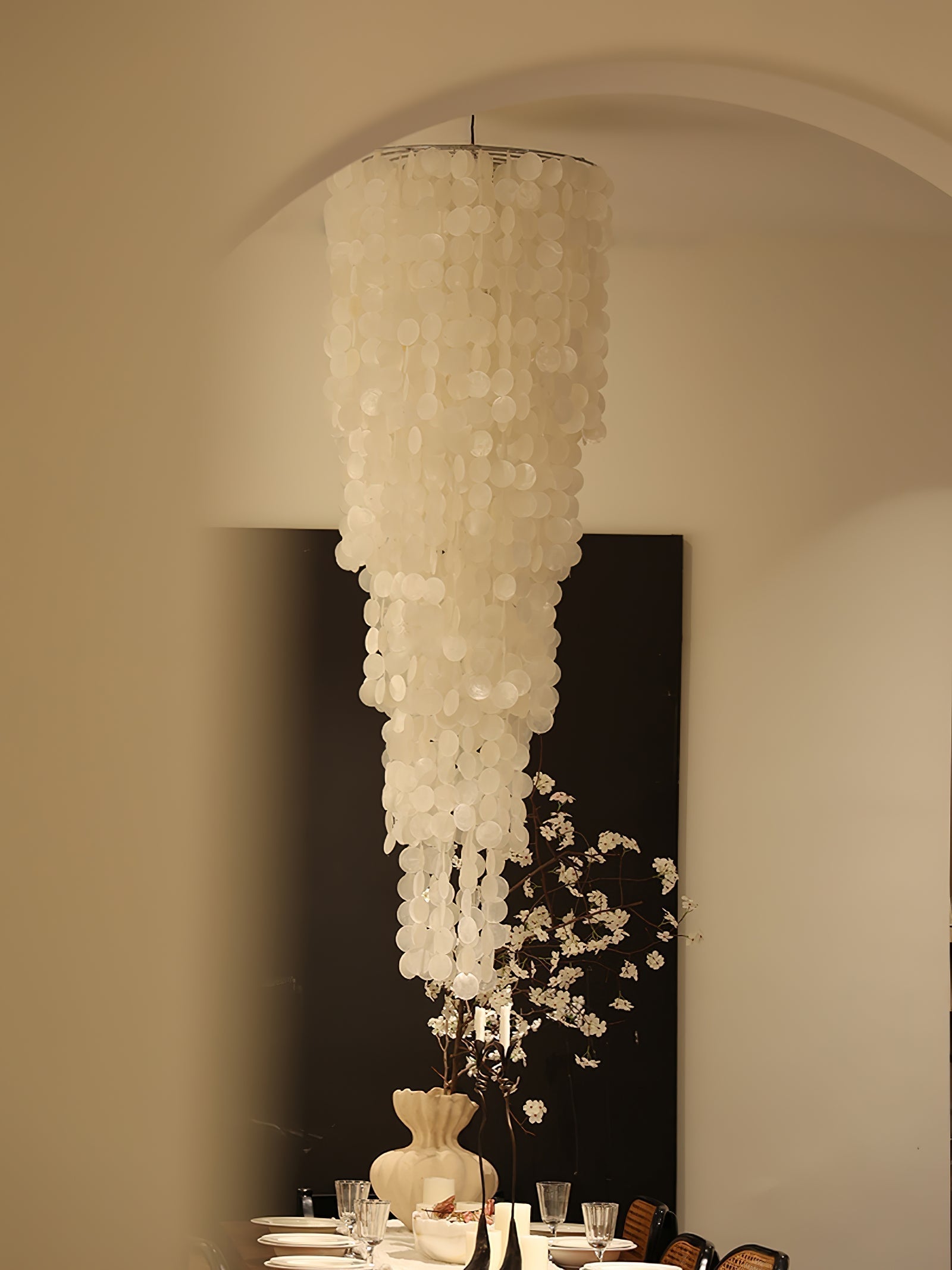 Eloryra Cascading Glass Chandelier - Lamp Outdoor