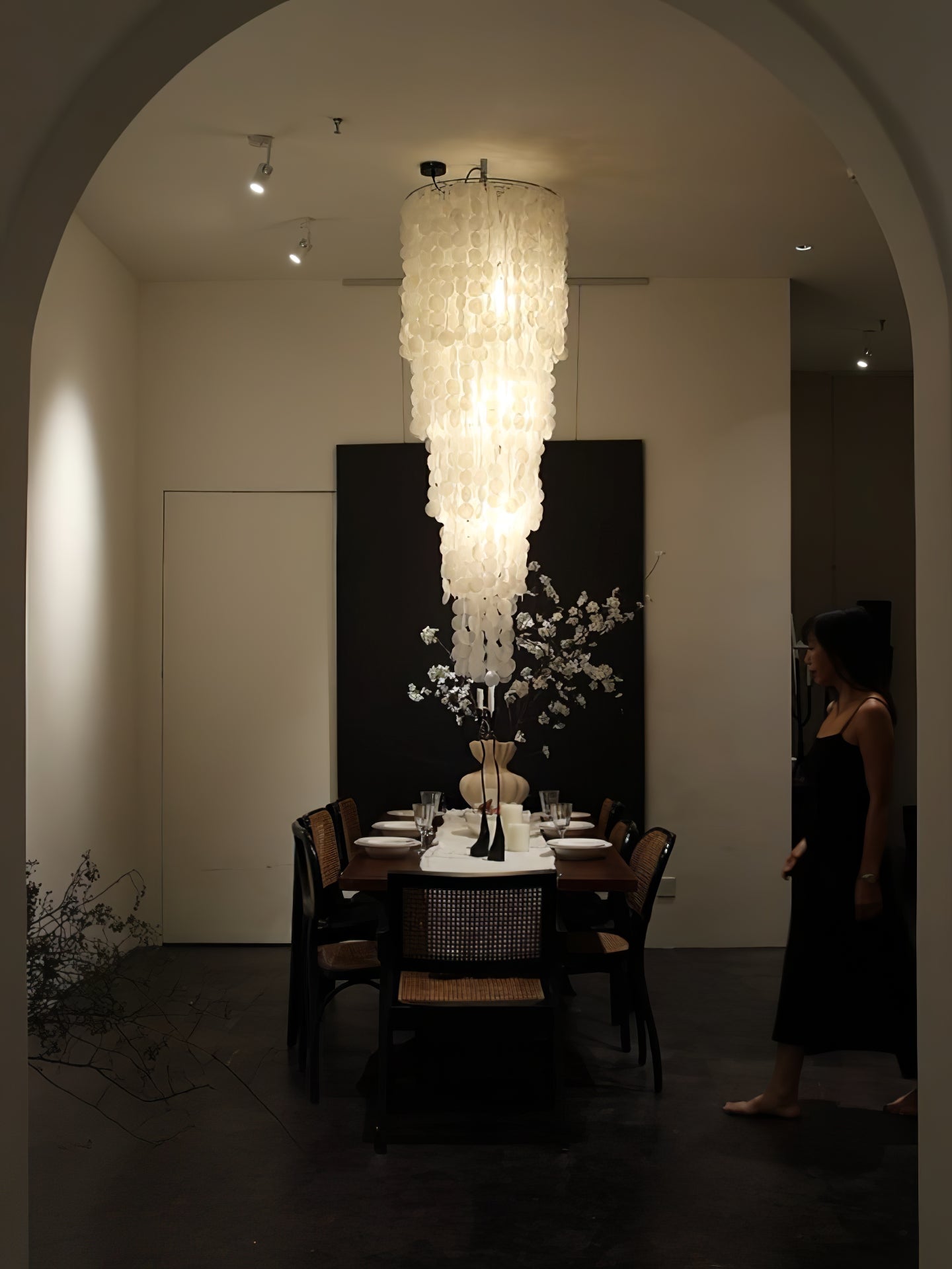 Eloryra Cascading Glass Chandelier - Lamp Outdoor