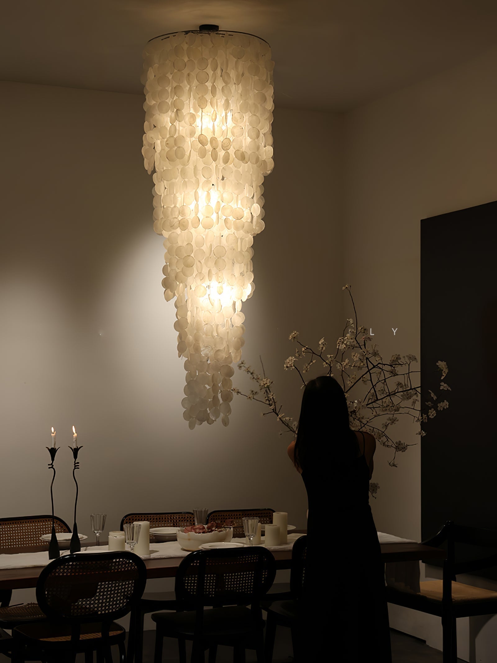 Eloryra Cascading Glass Chandelier - Lamp Outdoor
