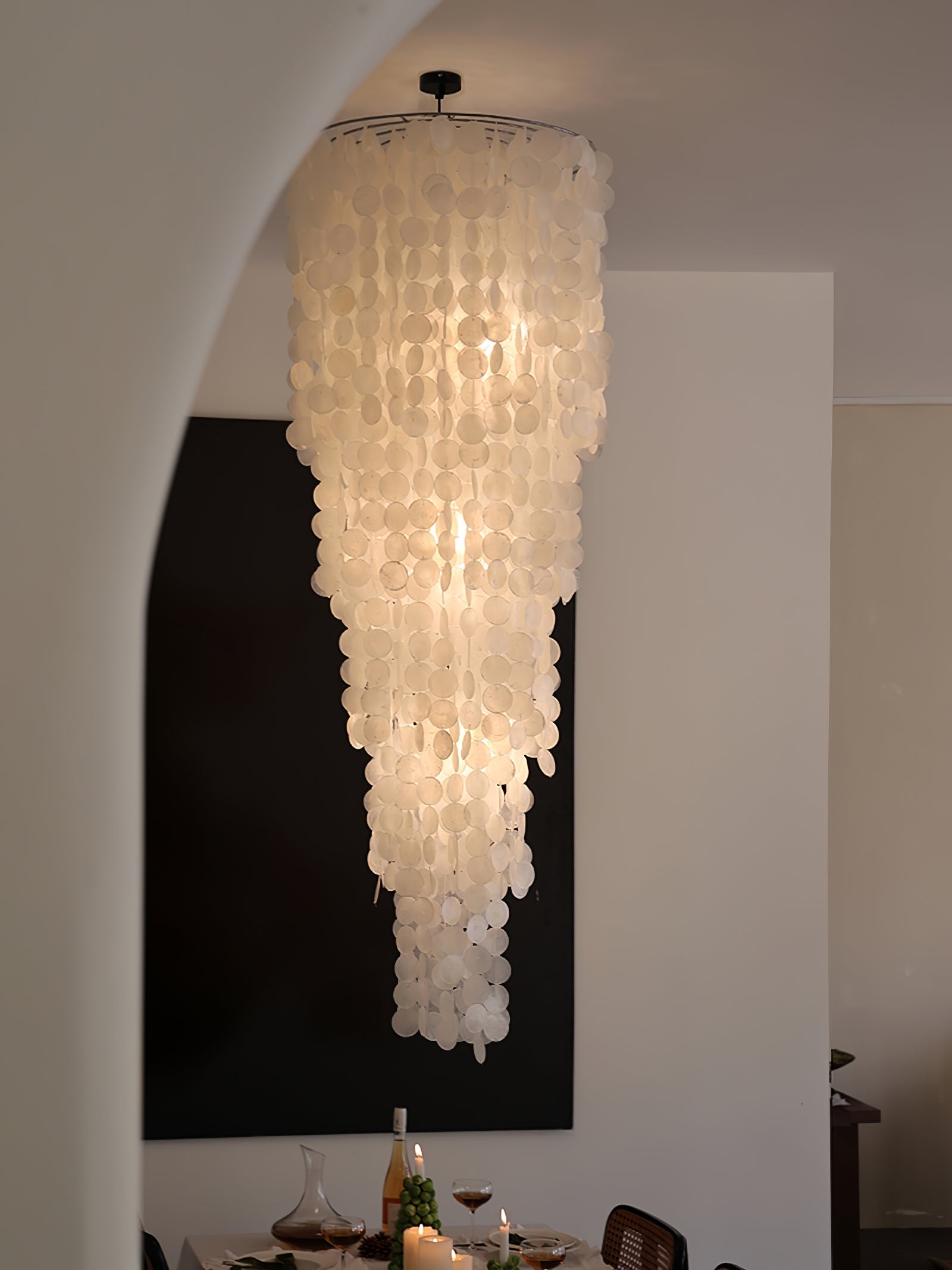 Eloryra Cascading Glass Chandelier - Lamp Outdoor