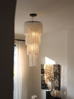 Eloryra Cascading Glass Chandelier - Lamp Outdoor