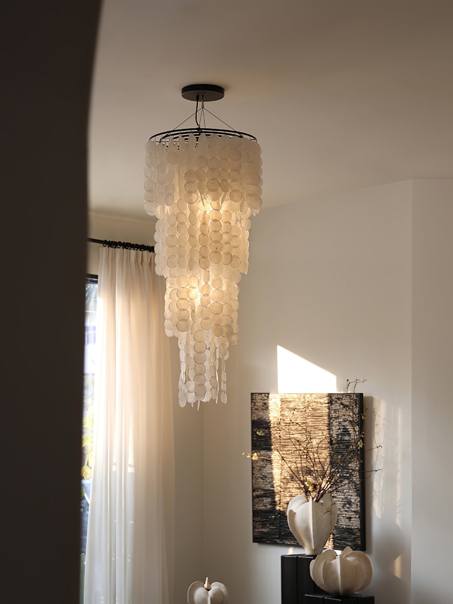 Eloryra Cascading Glass Chandelier - Lamp Outdoor