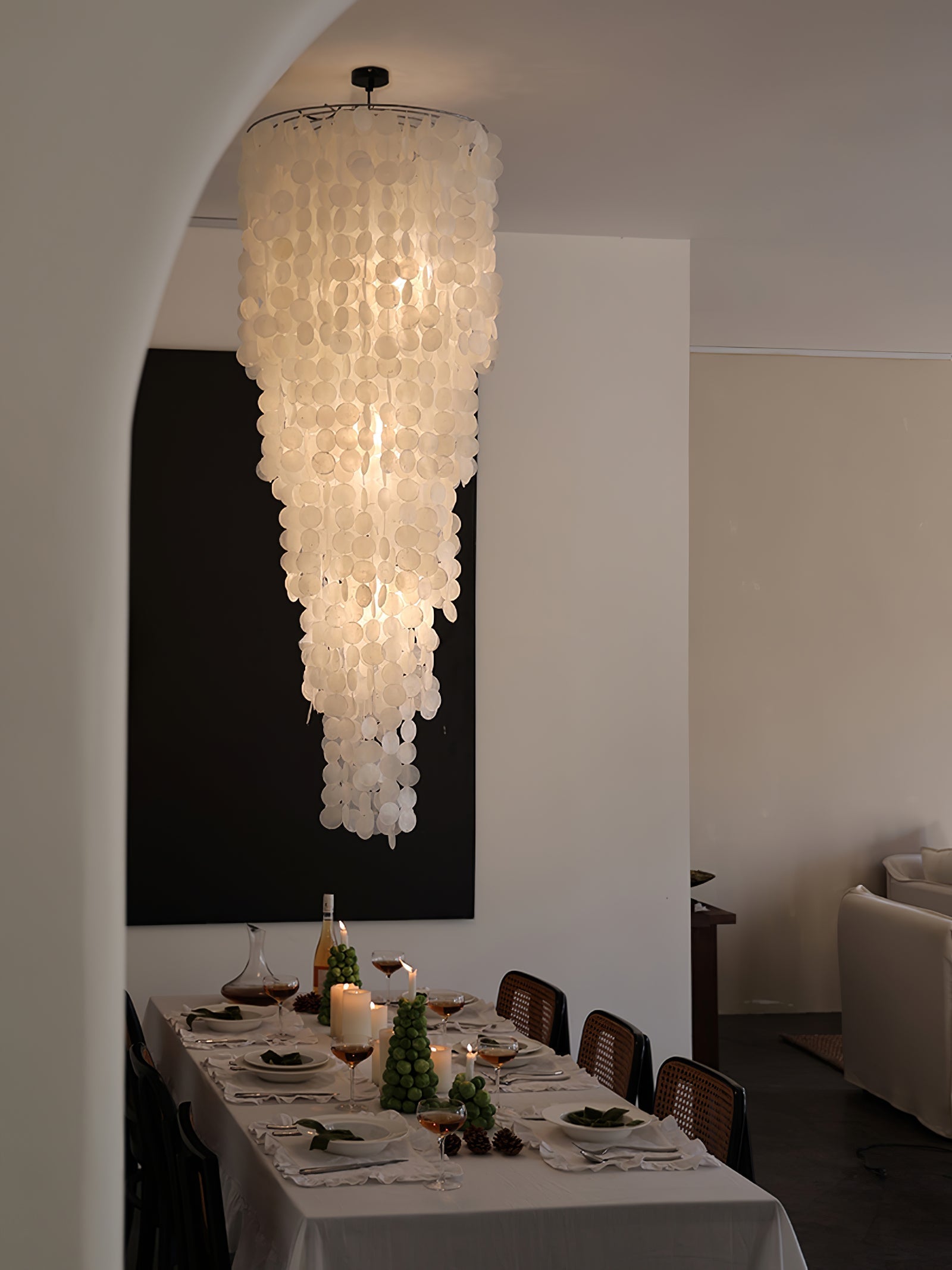 Eloryra Cascading Glass Chandelier - Lamp Outdoor