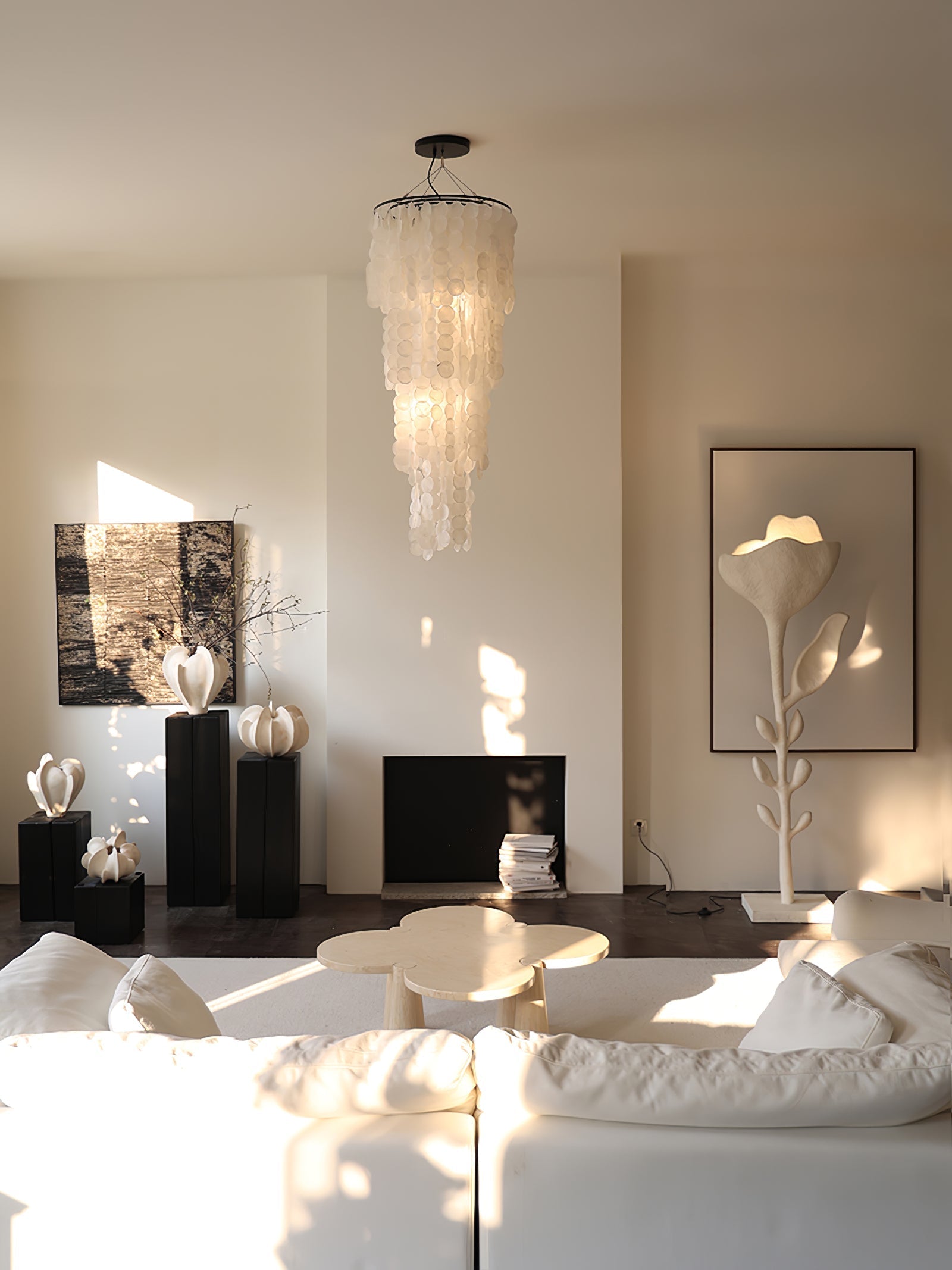 Eloryra Cascading Glass Chandelier - Lamp Outdoor