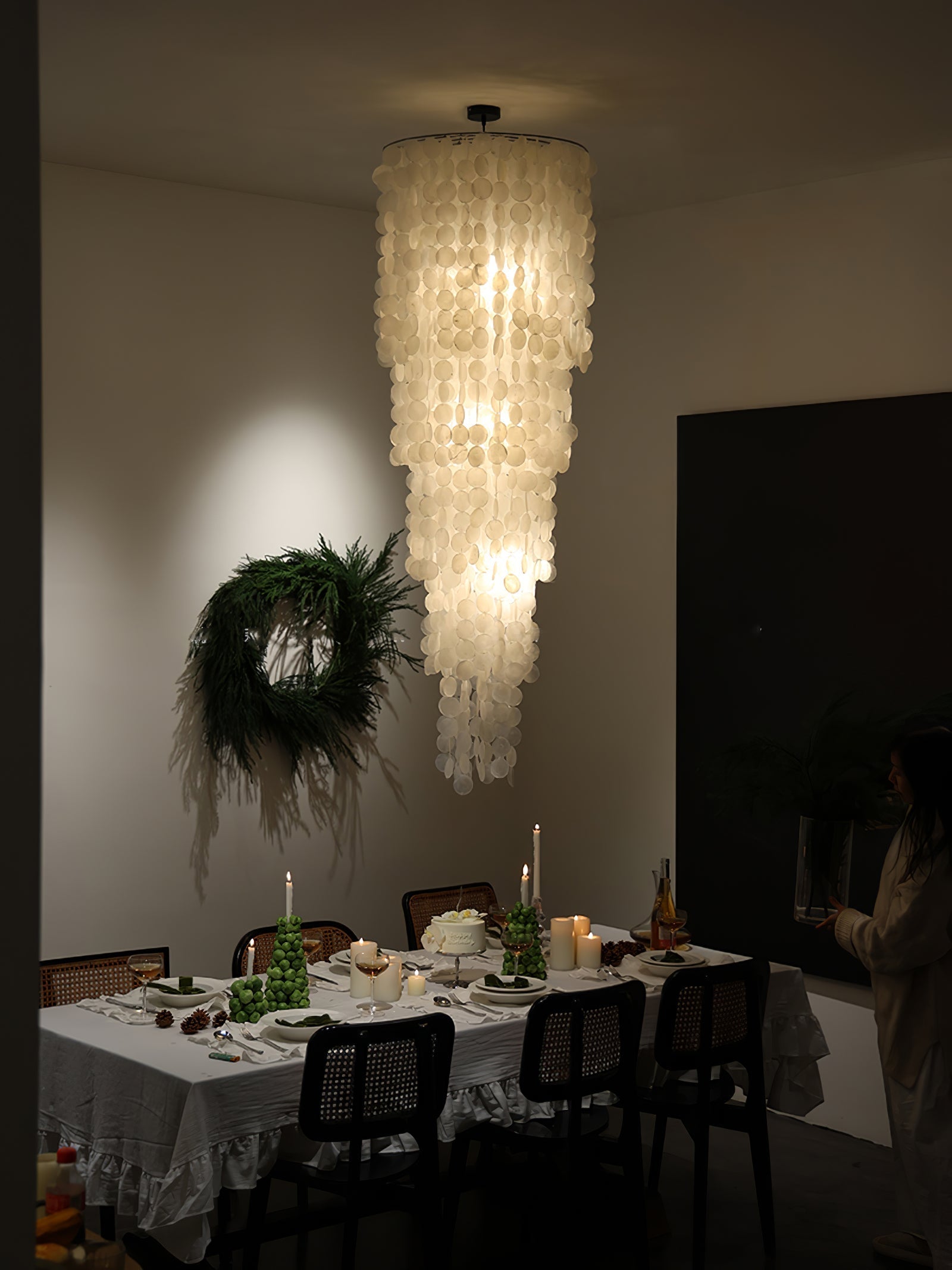 Eloryra Cascading Glass Chandelier - Lamp Outdoor