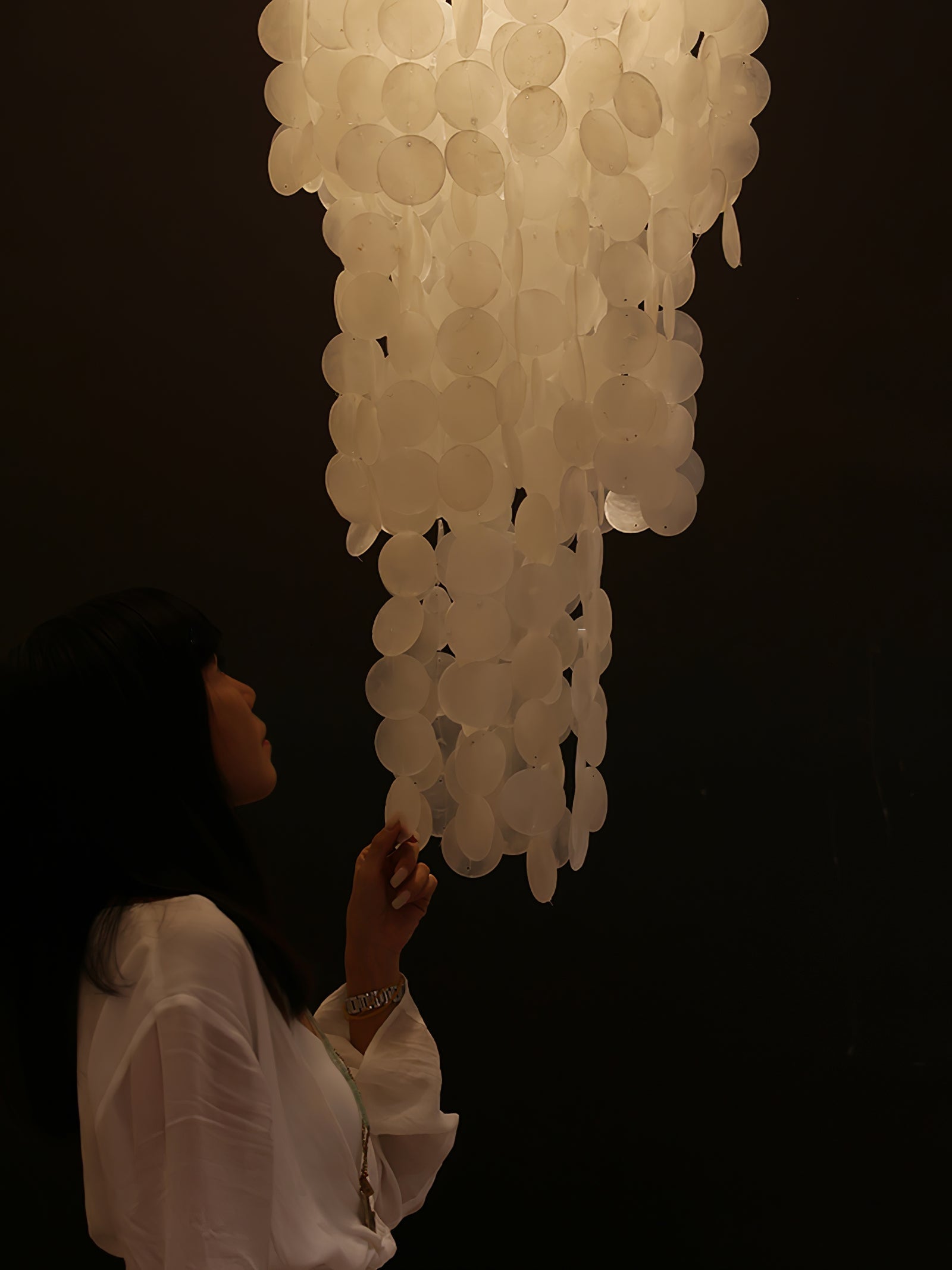 Eloryra Cascading Glass Chandelier - Lamp Outdoor