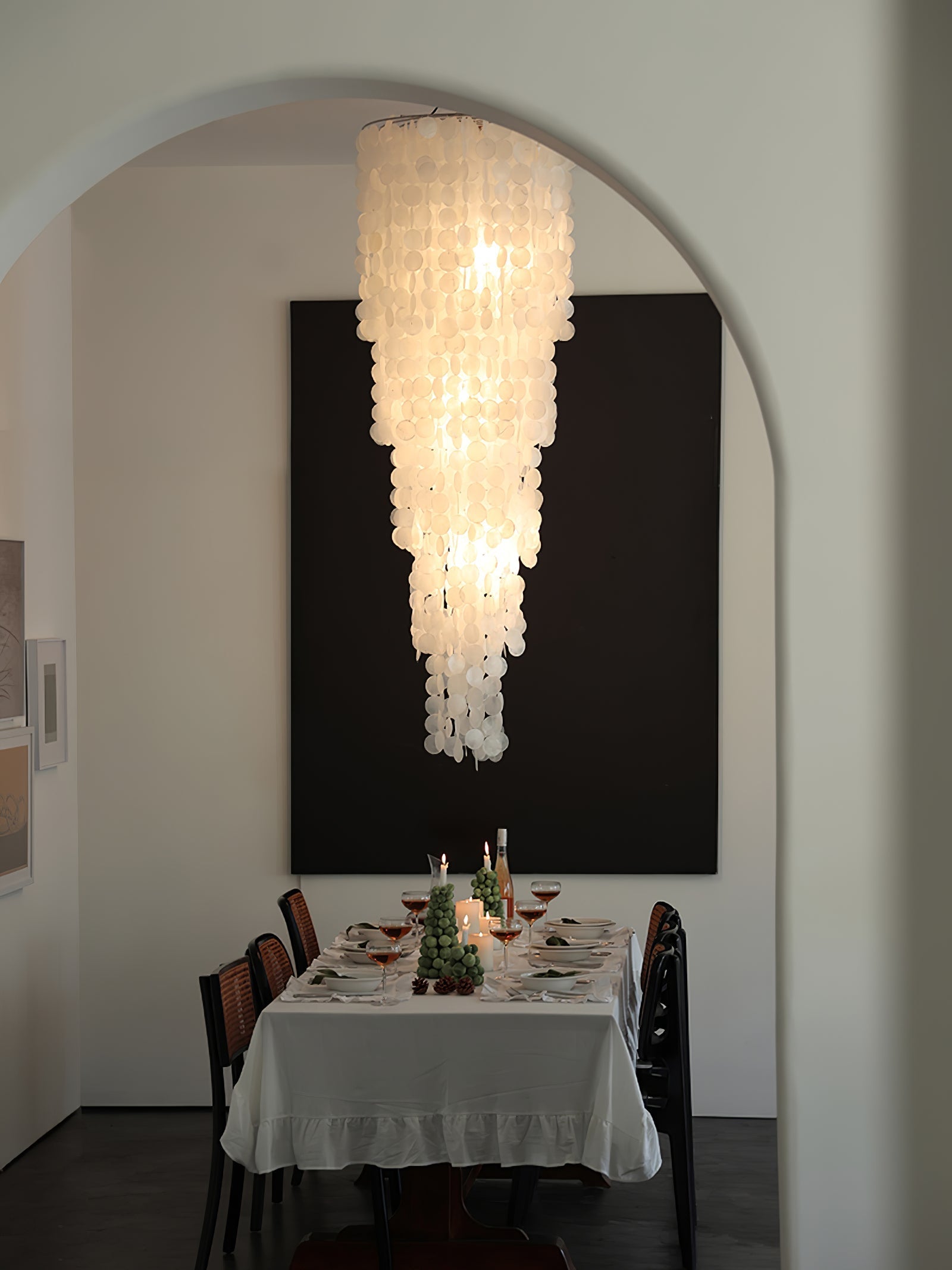 Eloryra Cascading Glass Chandelier - Lamp Outdoor