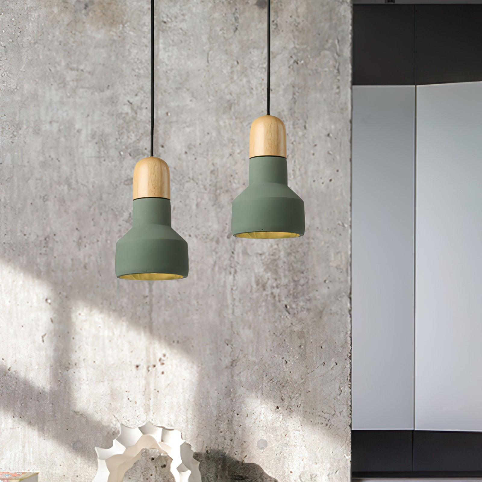 Trio Rustic Wood Pendant Light - Lamp Outdoor