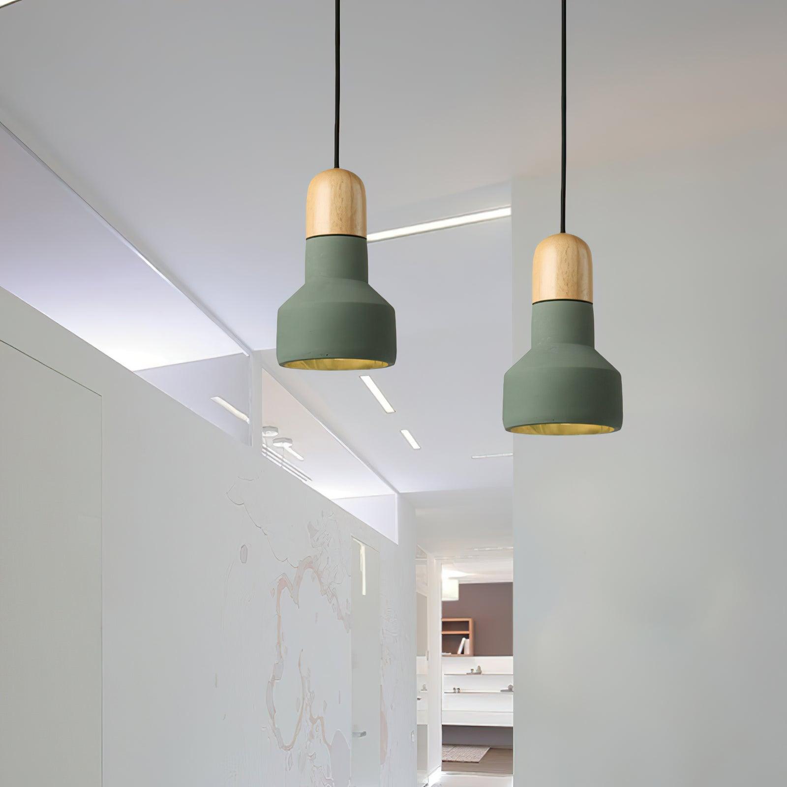 Trio Rustic Wood Pendant Light - Lamp Outdoor
