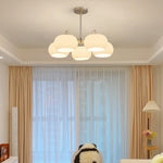 Aurora Chandelier White Glass Persimmon Shape - Lamp Outdoor