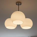 Aurora Chandelier White Glass Persimmon Shape - Lamp Outdoor