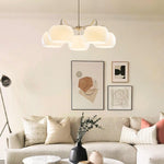 Aurora Chandelier White Glass Persimmon Shape - Lamp Outdoor