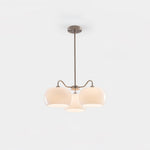 Aurora Chandelier White Glass Persimmon Shape - Lamp Outdoor