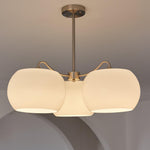 Aurora Chandelier White Glass Persimmon Shape - Lamp Outdoor