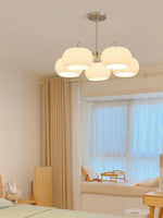 Aurora Chandelier White Glass Persimmon Shape - Lamp Outdoor