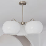 Aurora Chandelier White Glass Persimmon Shape - Lamp Outdoor
