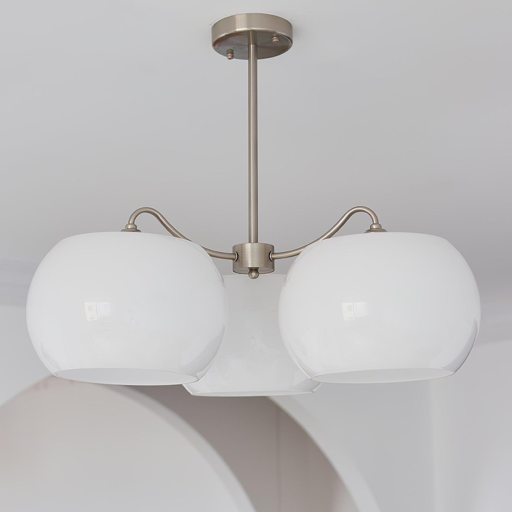 Aurora Chandelier White Glass Persimmon Shape - Lamp Outdoor