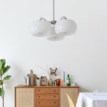 Aurora Chandelier White Glass Persimmon Shape - Lamp Outdoor