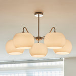 Aurora Chandelier White Glass Persimmon Shape - Lamp Outdoor