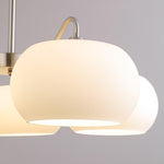 Aurora Chandelier White Glass Persimmon Shape - Lamp Outdoor