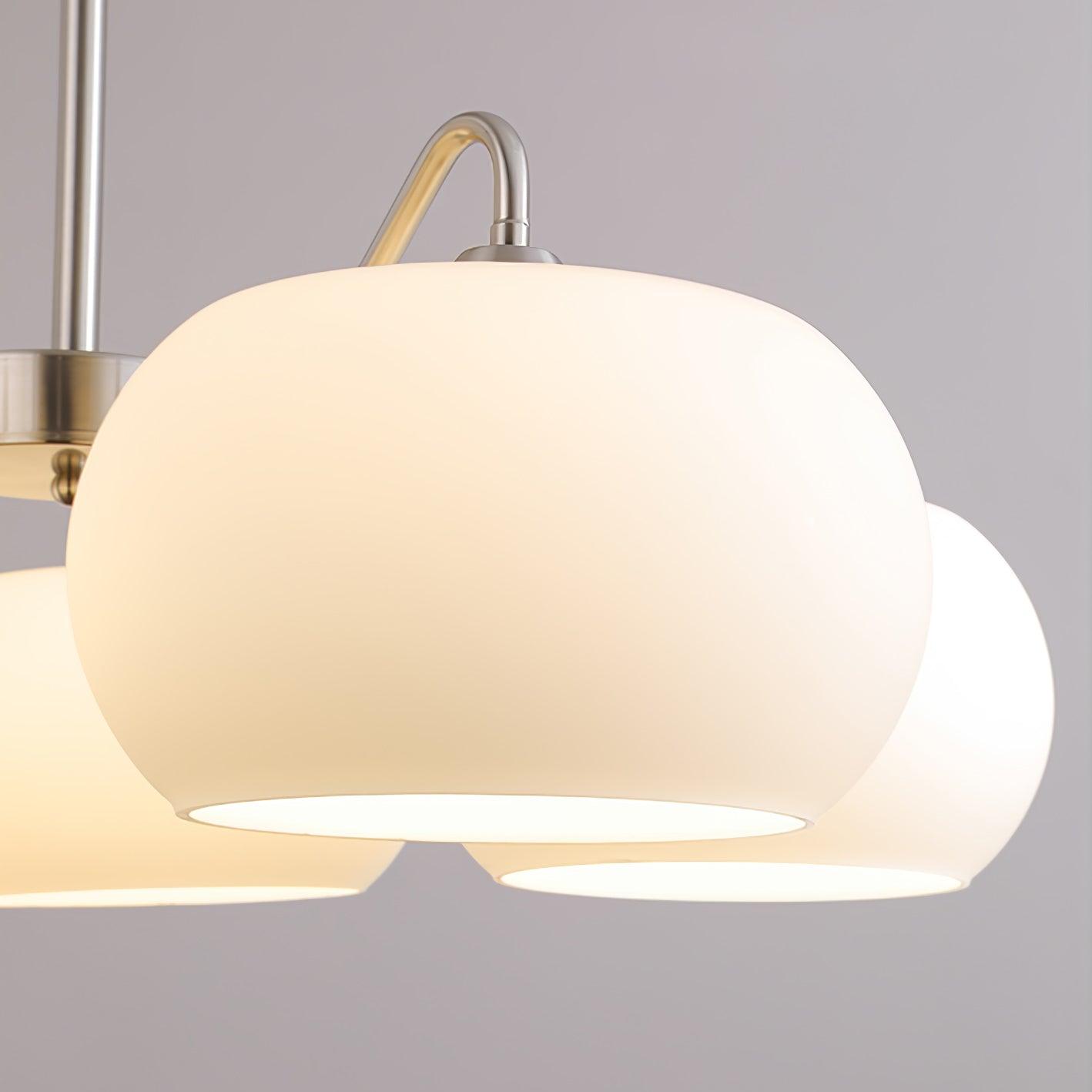Aurora Chandelier White Glass Persimmon Shape - Lamp Outdoor
