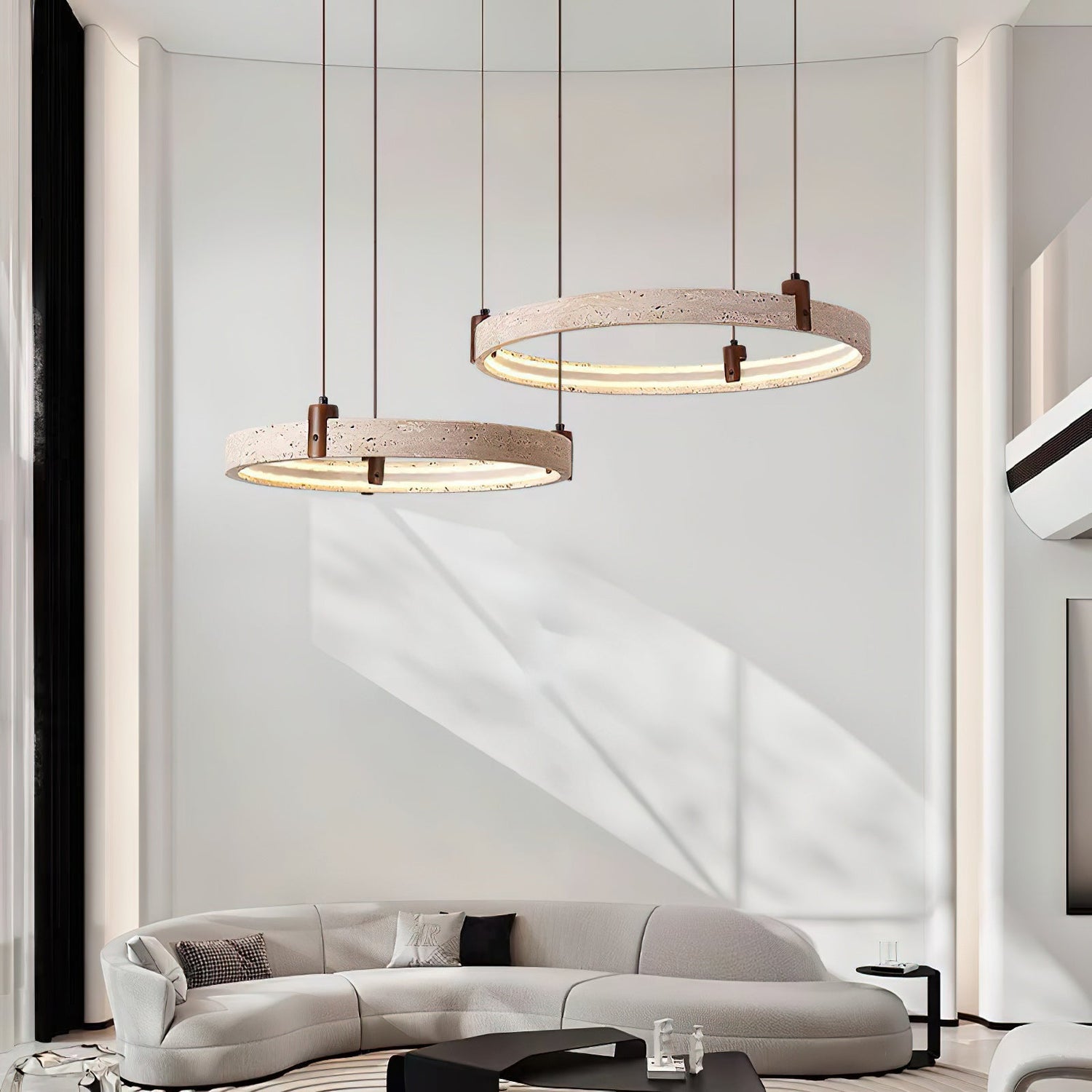 Nogy Wabi-Sabi Travertine Chandelier