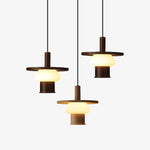 Zephaan Traditional Art Classic Glass Wood Pendant Light - Lamp Outdoor