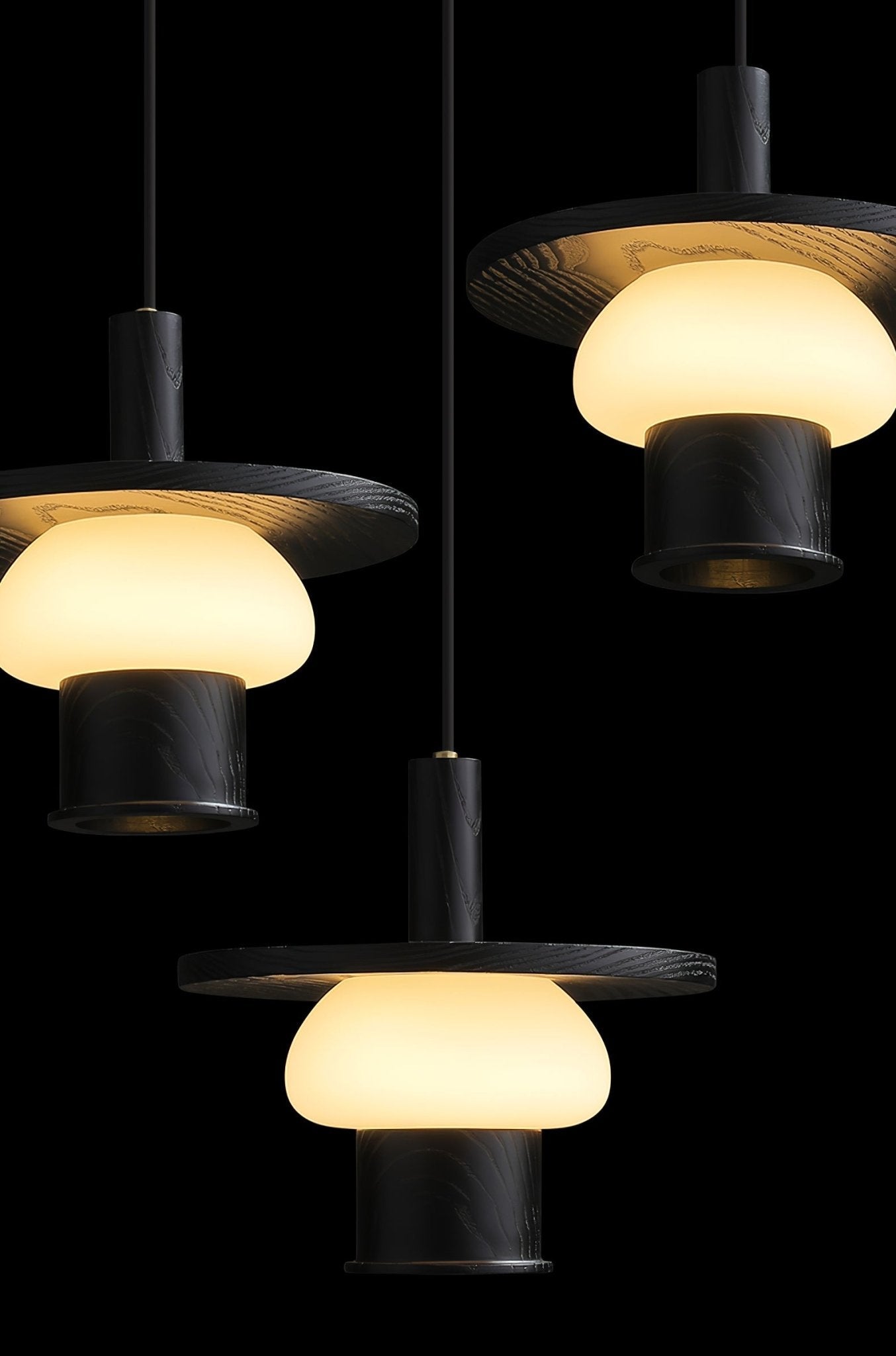 Zephaan Traditional Art Classic Glass Wood Pendant Light - Lamp Outdoor