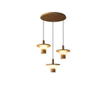 Zephaan Traditional Art Classic Glass Wood Pendant Light - Lamp Outdoor