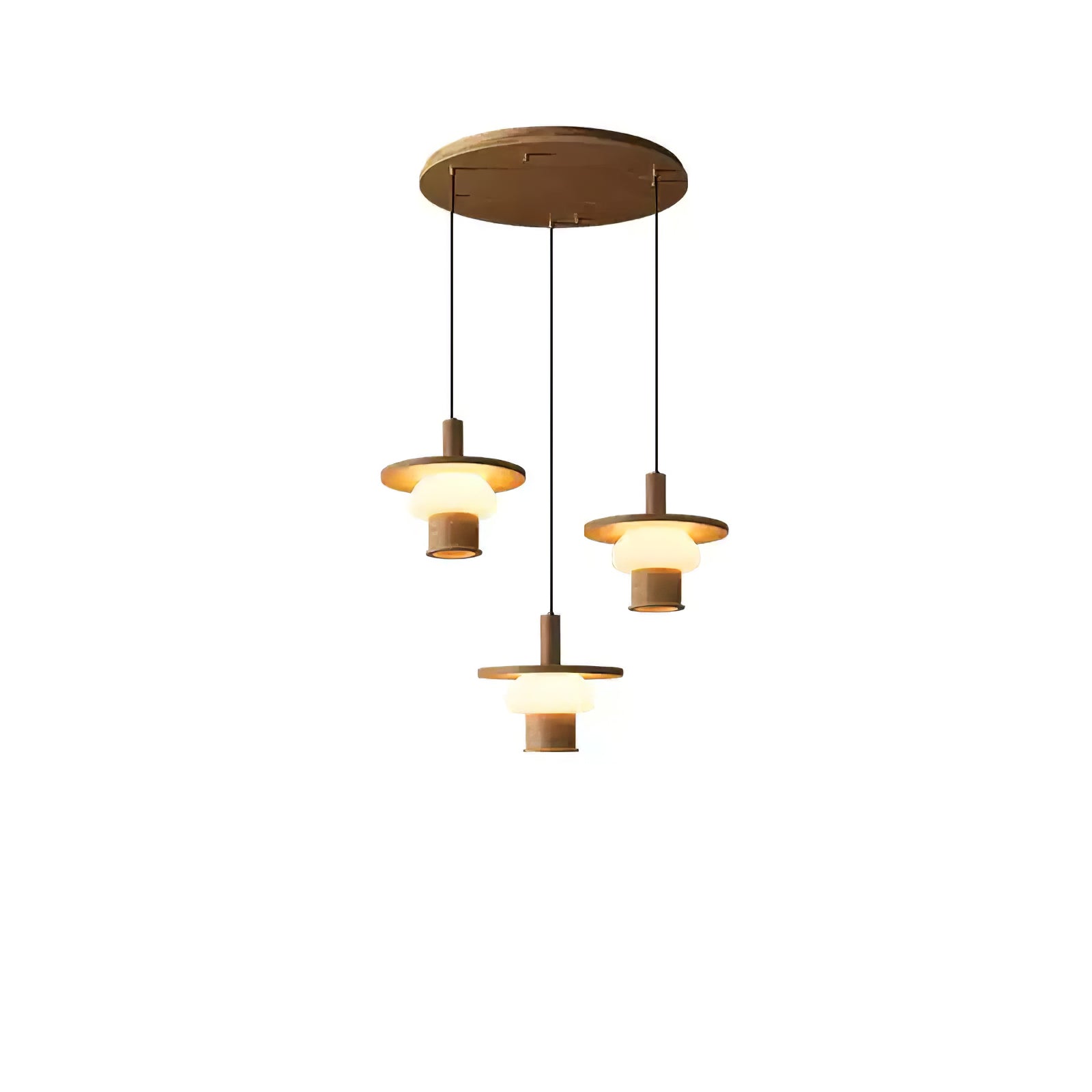 Zephaan Traditional Art Classic Glass Wood Pendant Light - Lamp Outdoor