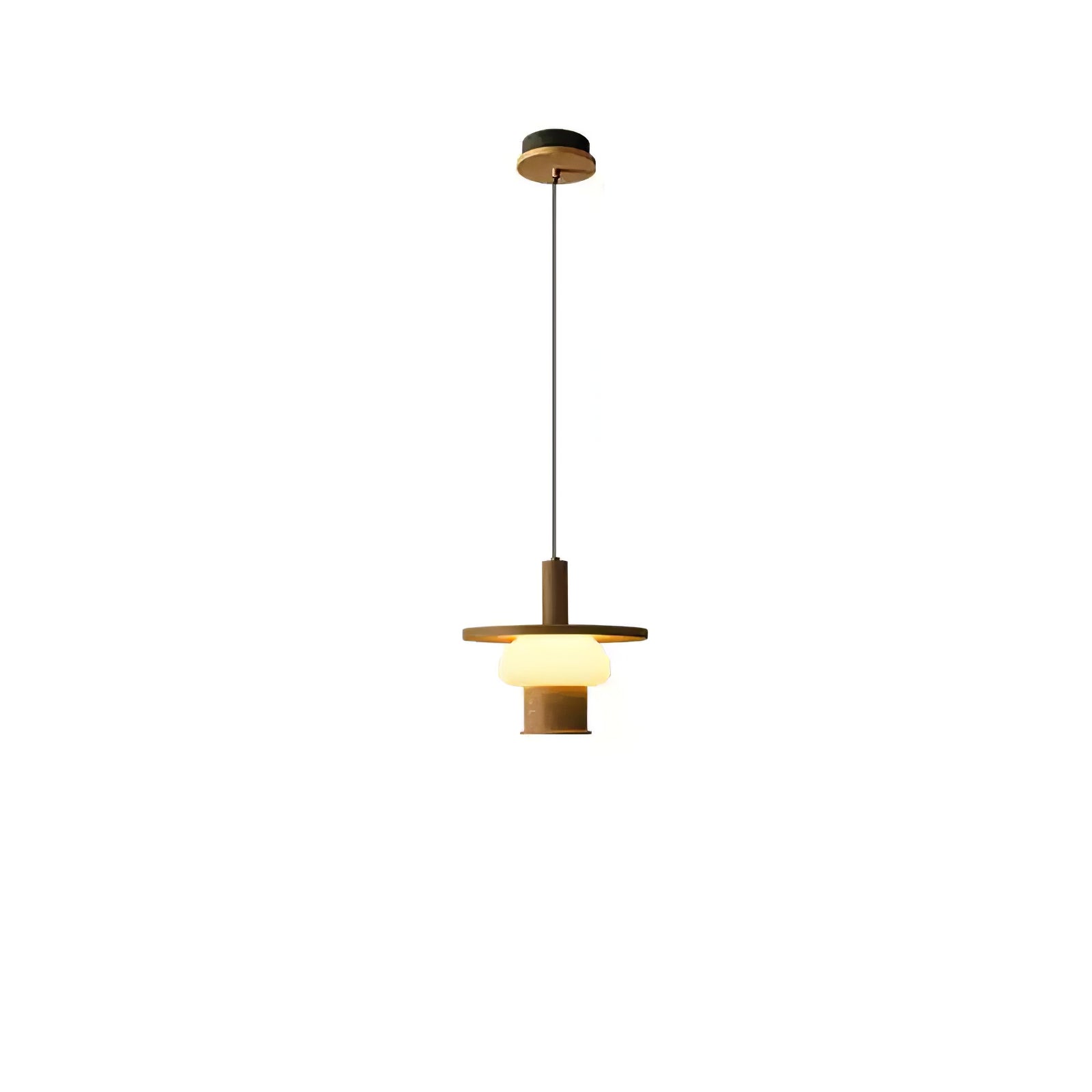 Zephaan Traditional Art Classic Glass Wood Pendant Light - Lamp Outdoor
