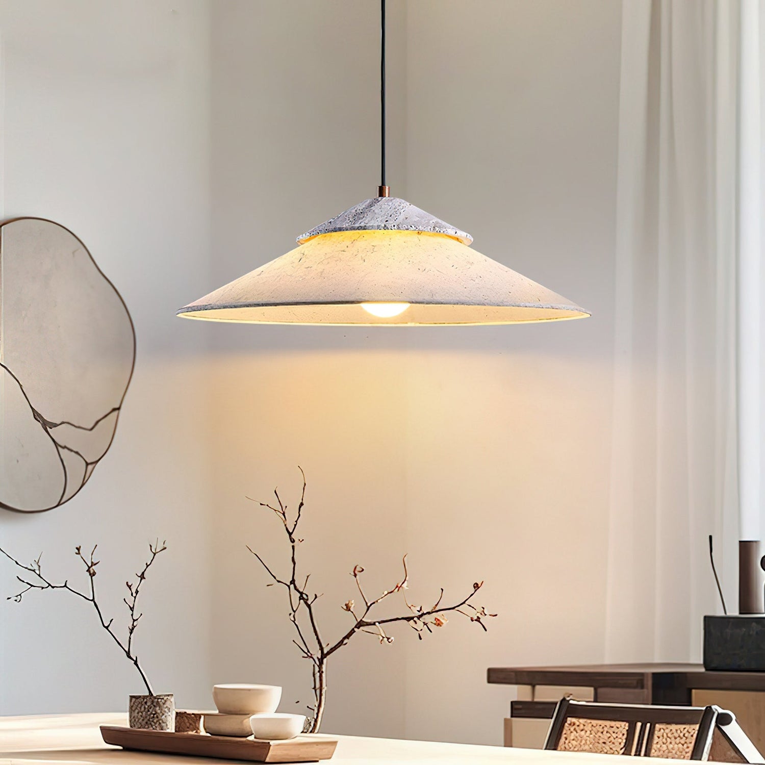 Nordglimt Wabi-Sabi Travertine Pendant Light