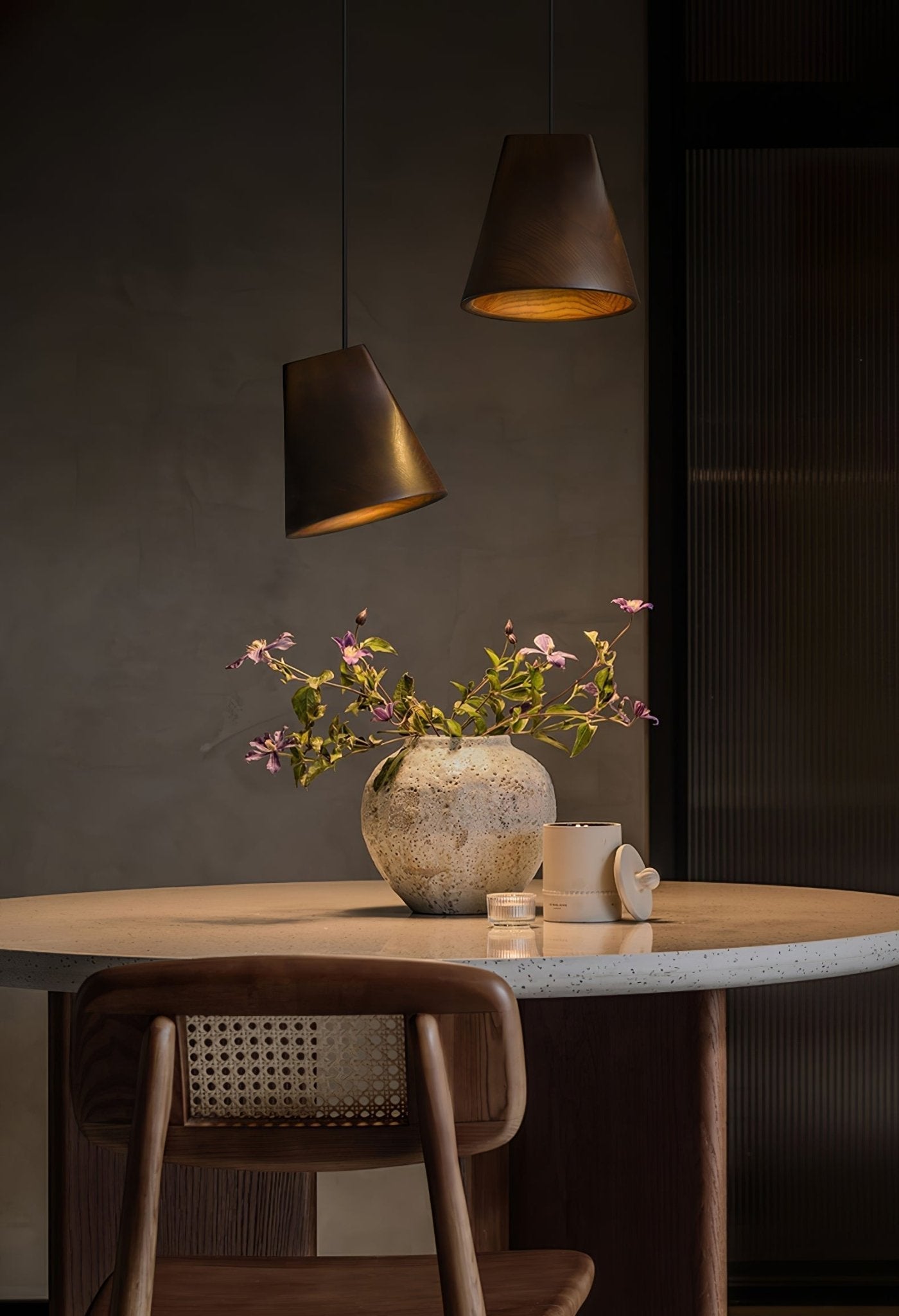 Vetra Rustic Wood Pendant Light - Lamp Outdoor