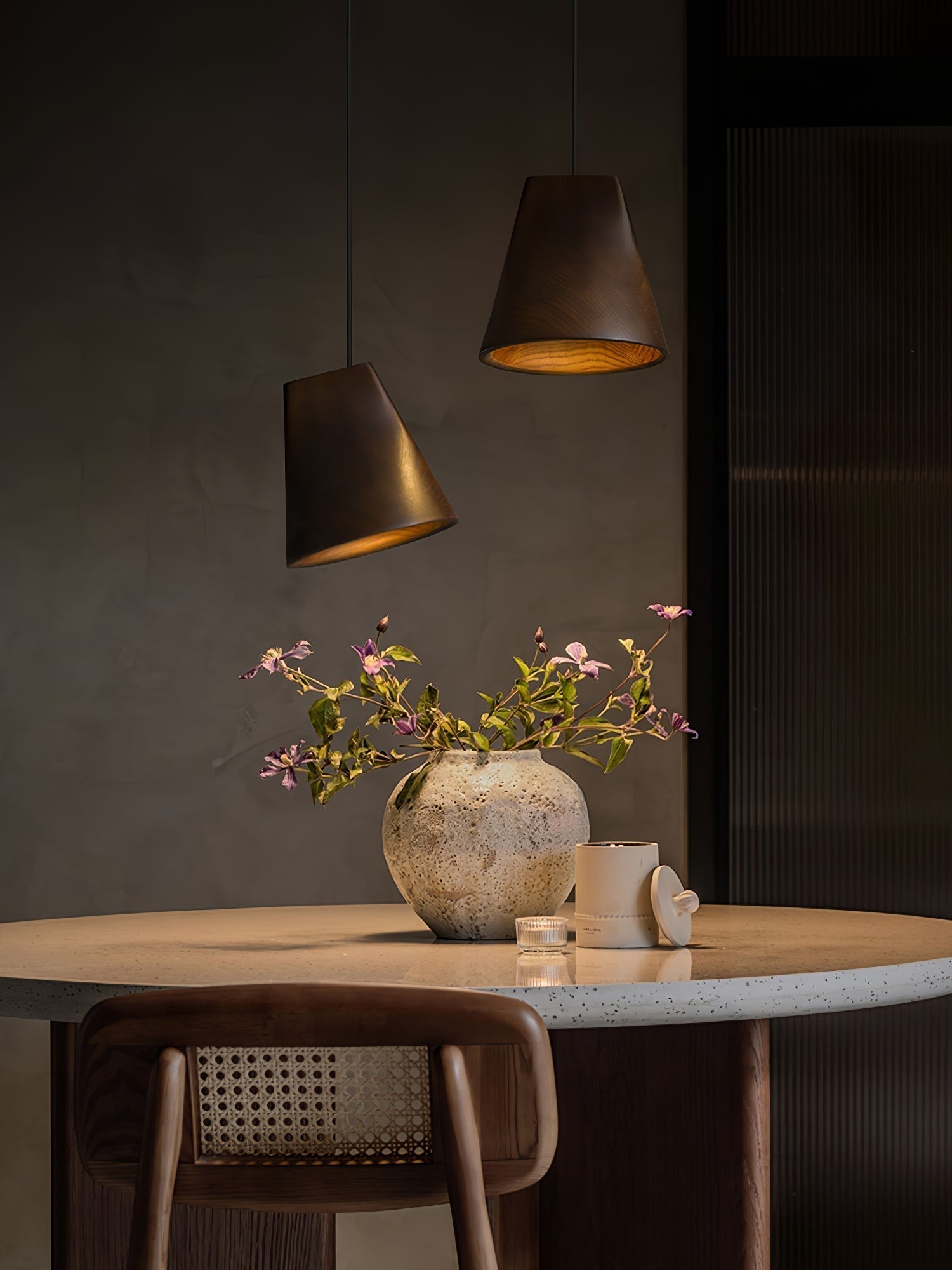 Vetra Rustic Wood Pendant Light - Lamp Outdoor