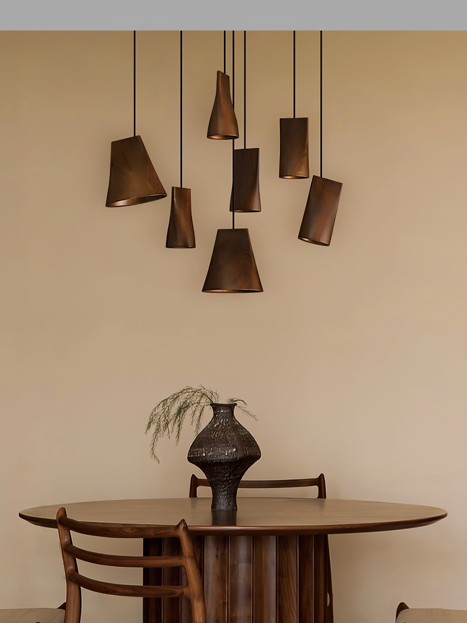 Vetra Rustic Wood Pendant Light - Lamp Outdoor