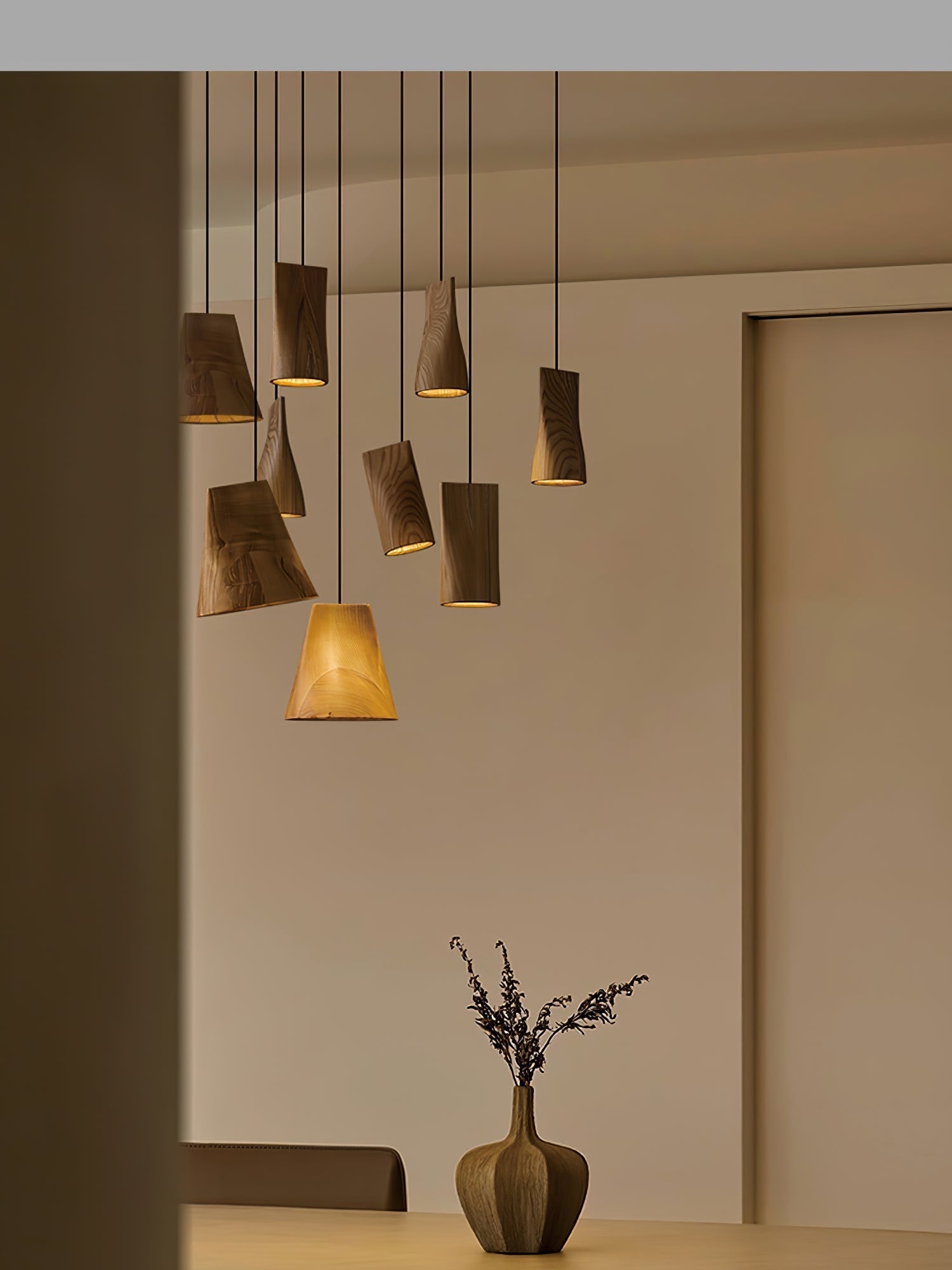 Vetra Rustic Wood Pendant Light - Lamp Outdoor