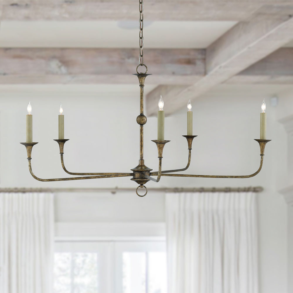 Nottaway Contemporary Brass Chandelier
