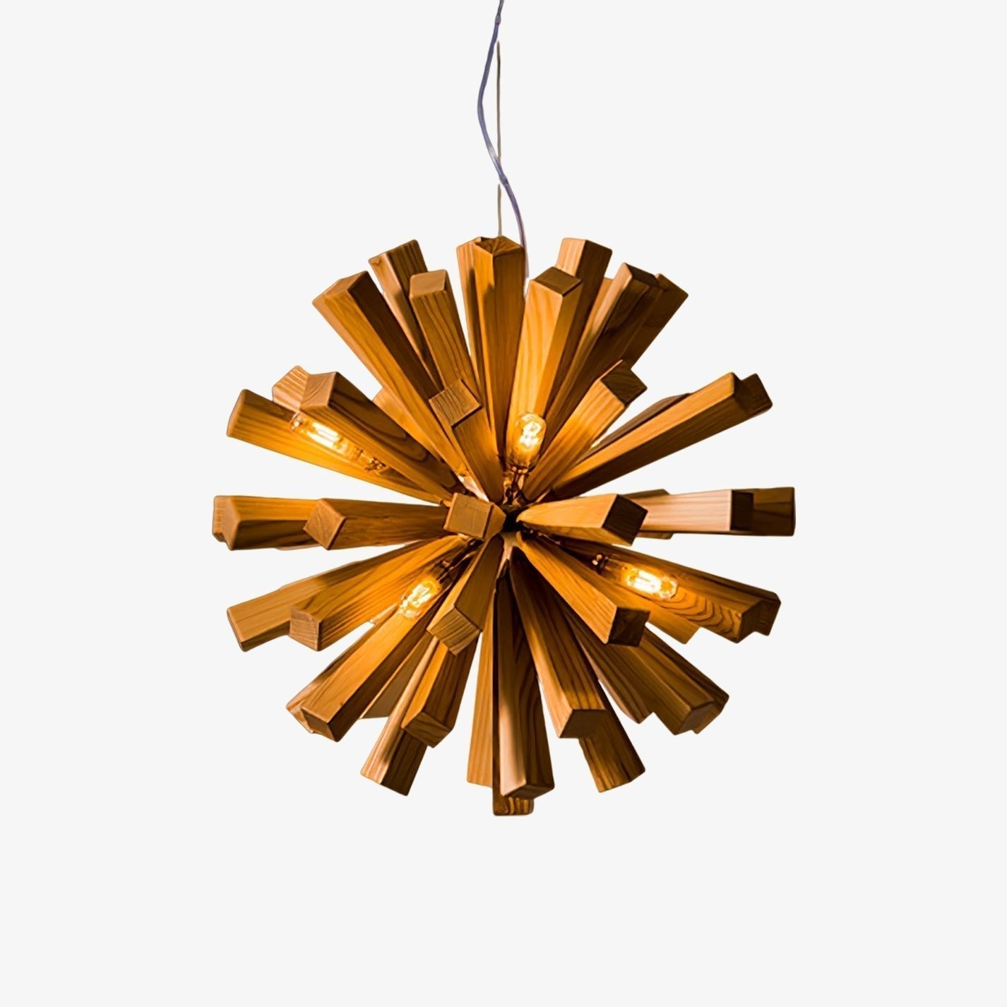 Nova Premium Nordic Art Burst Wood Metal Chandelier - Lamp Outdoor