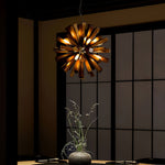 Nova Premium Nordic Art Burst Wood Metal Chandelier - Lamp Outdoor